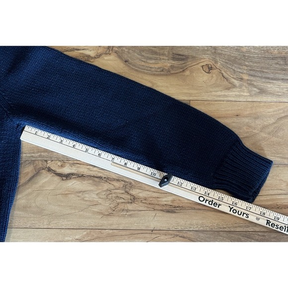 Polo Jeans Company Ralph Lauren Womens L Blue Knit Flag Turtleneck Sweater USA - Picture 7 of 8